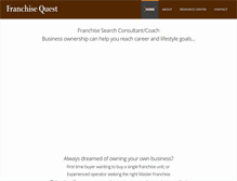 Tablet Screenshot of franchise-quest.com